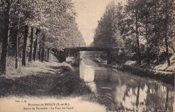 Environs de MEAUX - Route de Vareddes - Le Pont du Canal